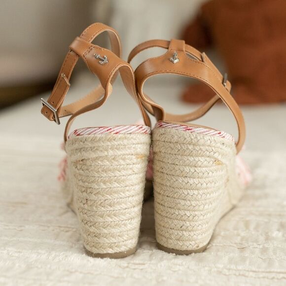 Women's Nautica Curia Red and White Espadrilles with Bow Detail‎ size 9.5 - Picture 7 of 14